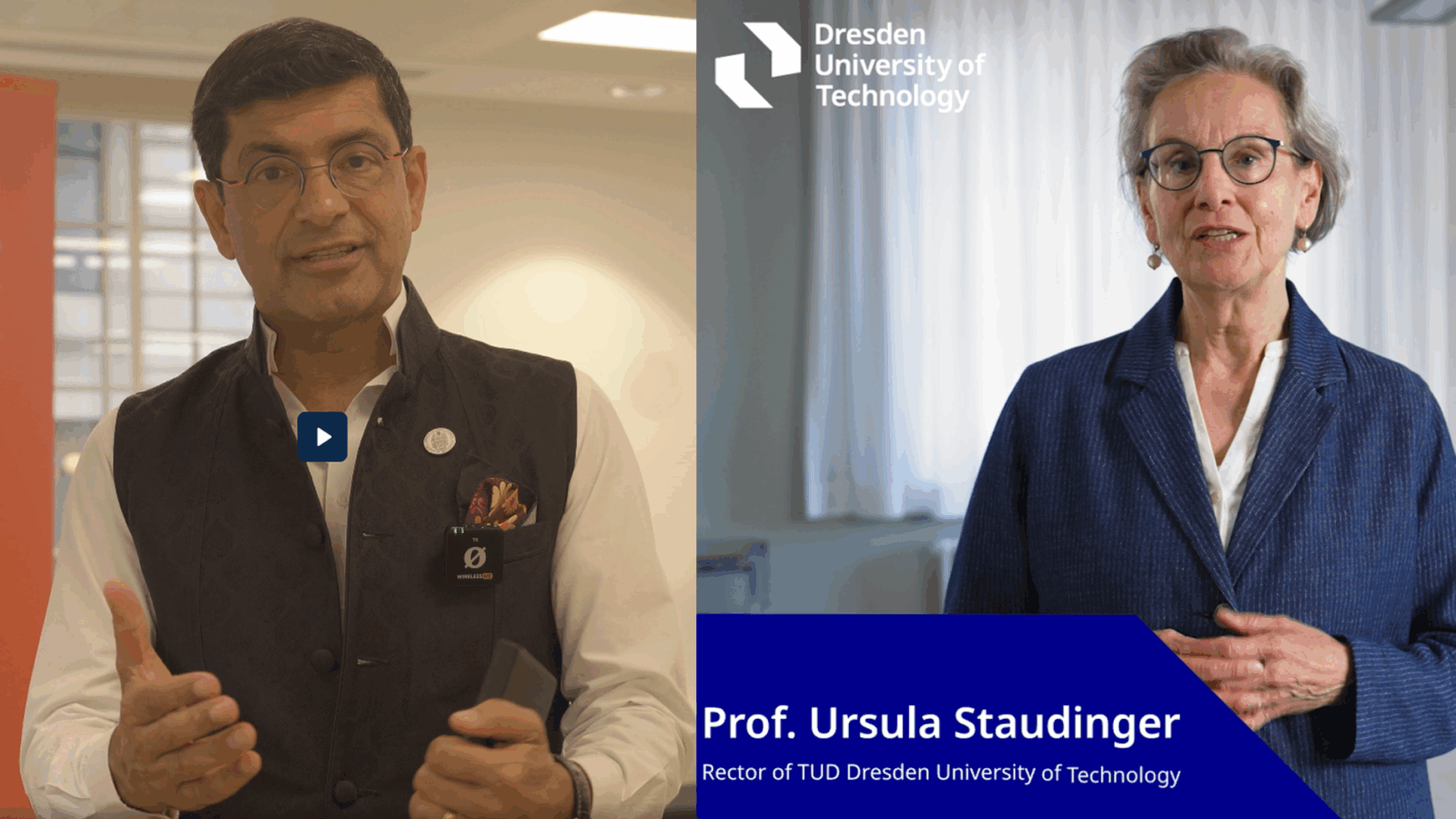 Prinicipal Shitij Kapur & Rector Ursula Staudinger